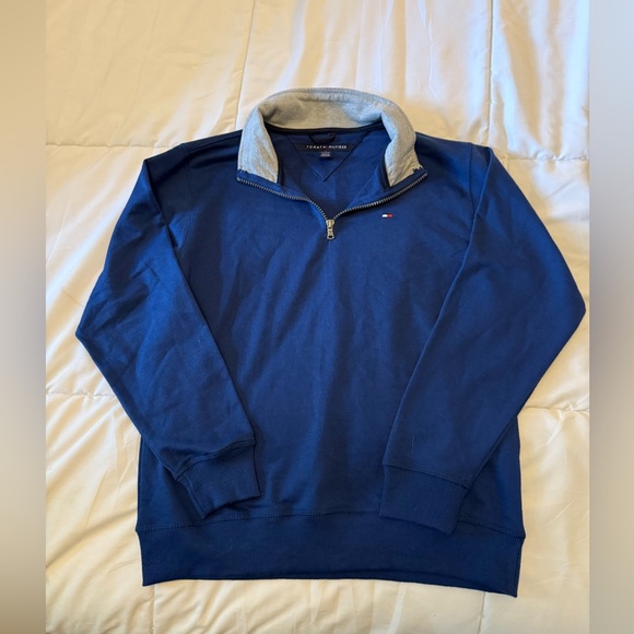 Tommy Hilfiger Kids Navy Zip-Up Sweater size medium 12/14 - Picture 4 of 7